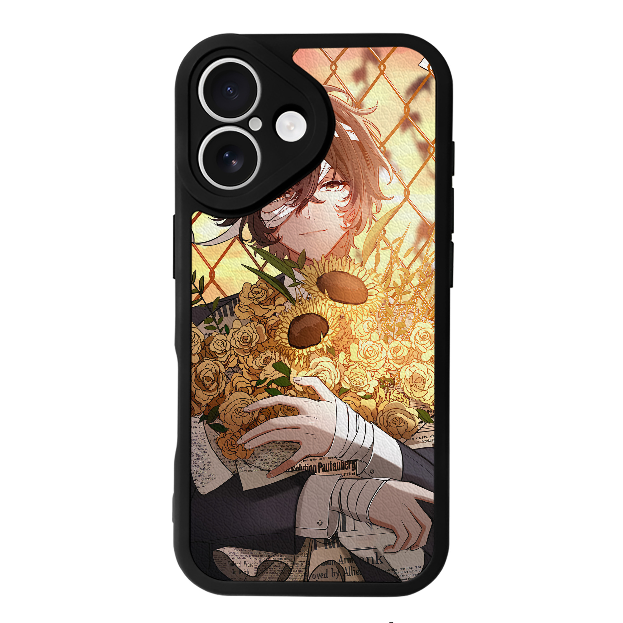 （画像用） 文豪ストレイドッグス Bungo Stray Dogs 【iPhone 16シリーズ対応】シリコンスマホケース（レザー調） 材質：シリコン